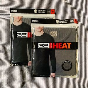 2 NEW MEN'S LIGHTWEIGHT BASELAYER THERMAL CREW TOP